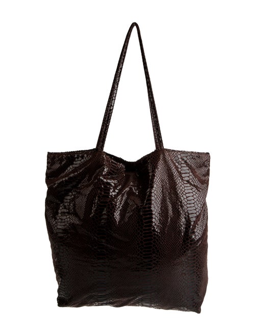 Carlos Falchi Embossed Leather Shoulder Bag