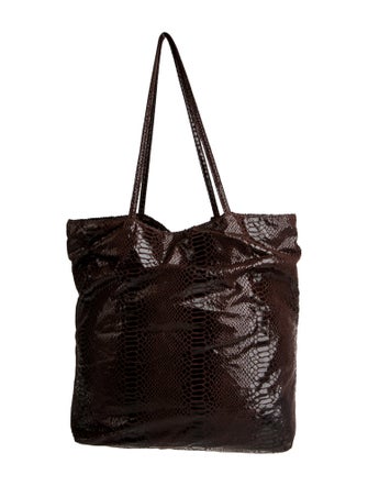 Carlos Falchi Embossed Leather Shoulder Bag