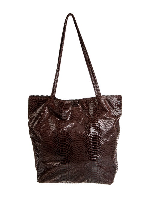 Carlos Falchi Embossed Leather Shoulder Bag