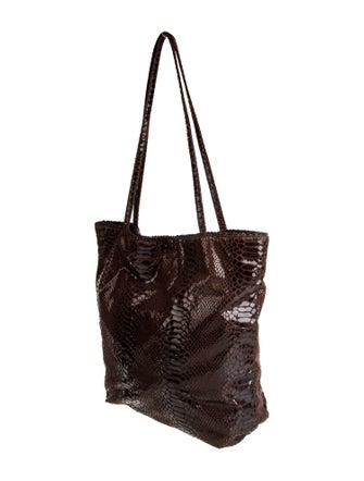 Carlos Falchi Embossed Leather Shoulder Bag