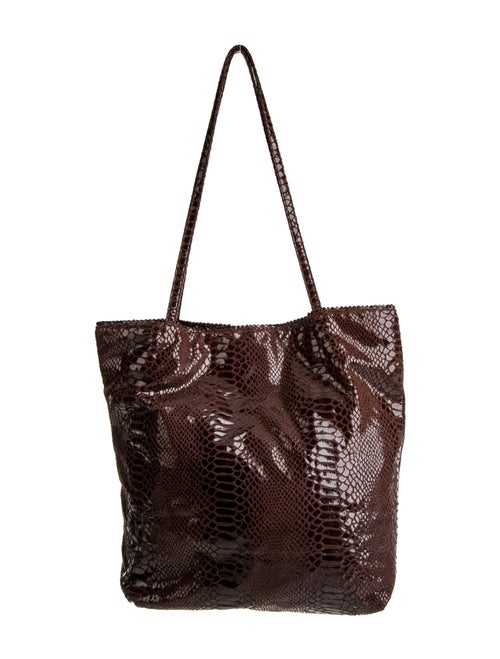 Carlos Falchi Embossed Leather Shoulder Bag