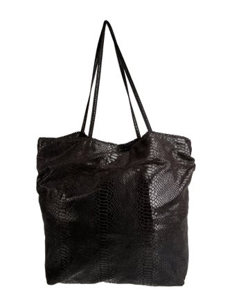 Carlos Falchi Embossed Leather Shoulder Bag