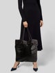 Carlos Falchi Embossed Leather Shoulder Bag
