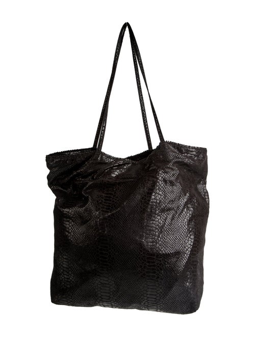 Carlos Falchi Embossed Leather Shoulder Bag