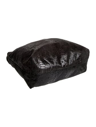 Carlos Falchi Embossed Leather Shoulder Bag