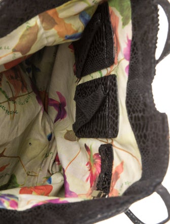 Carlos Falchi Embossed Leather Shoulder Bag