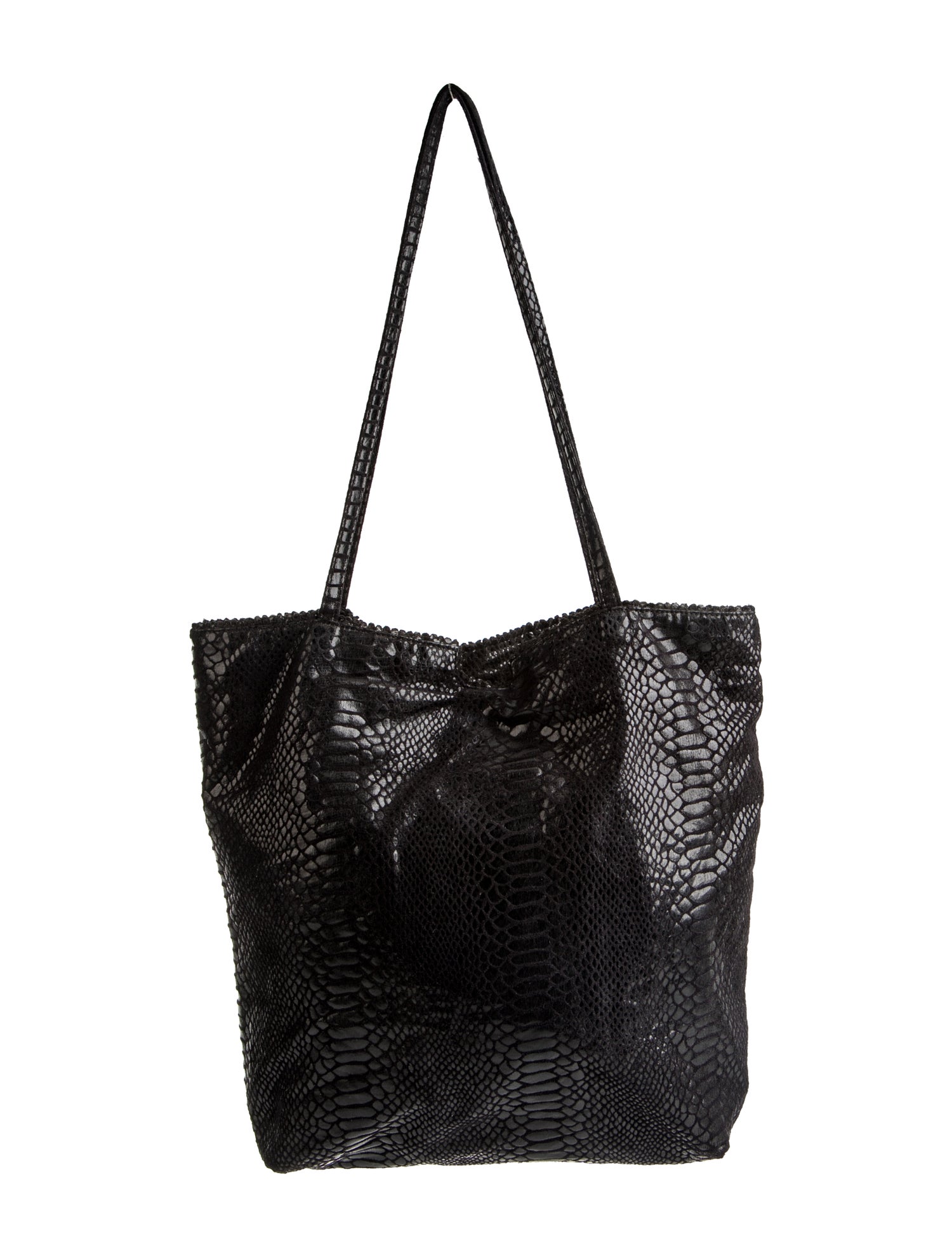 Carlos Falchi Embossed Leather Shoulder Bag