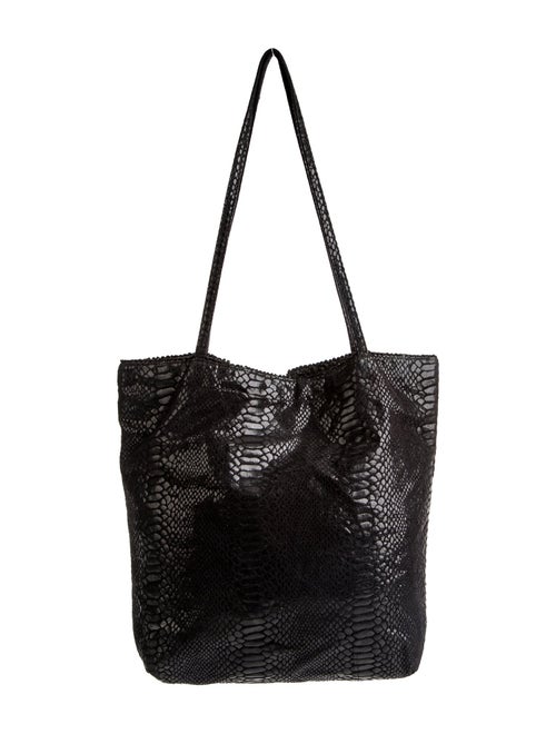 Carlos Falchi Embossed Leather Shoulder Bag