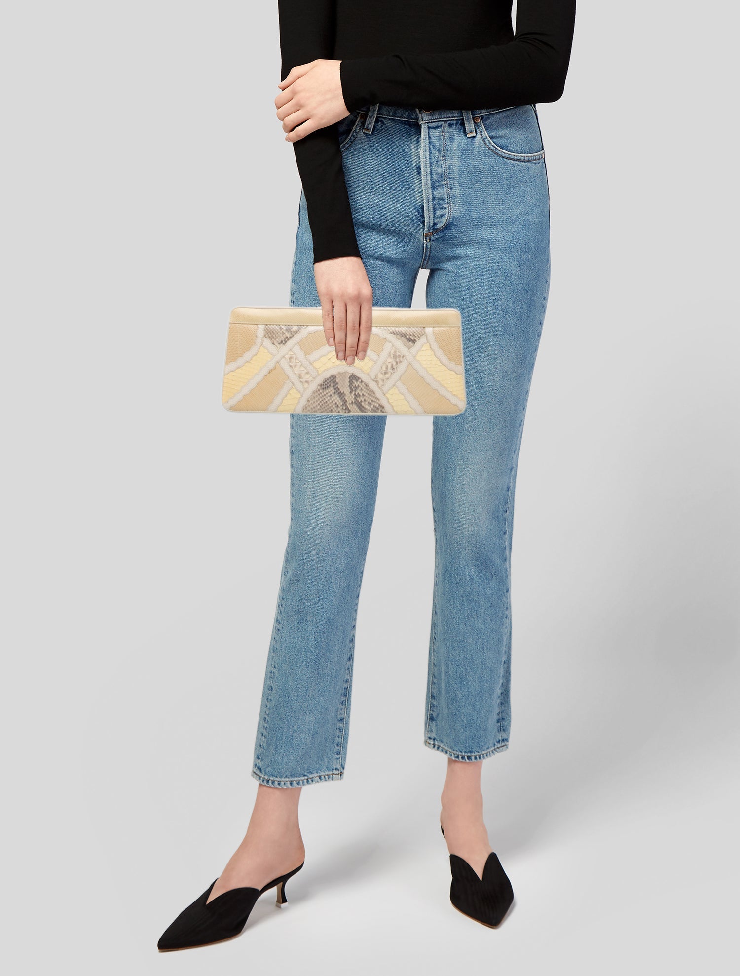 Carlos Falchi Snakeskin Clutch