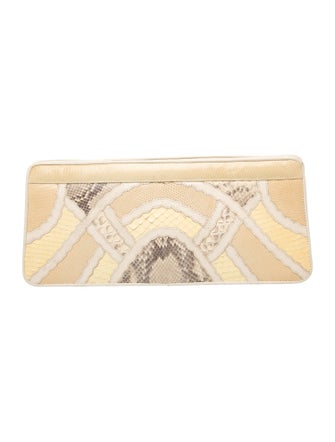 Carlos Falchi Snakeskin Clutch