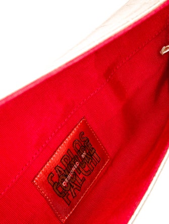 Carlos Falchi Embossed Leather Shoulder Bag