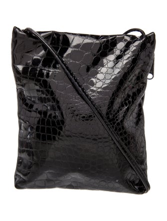 Carlos Falchi Patent Leather Bucket Bag