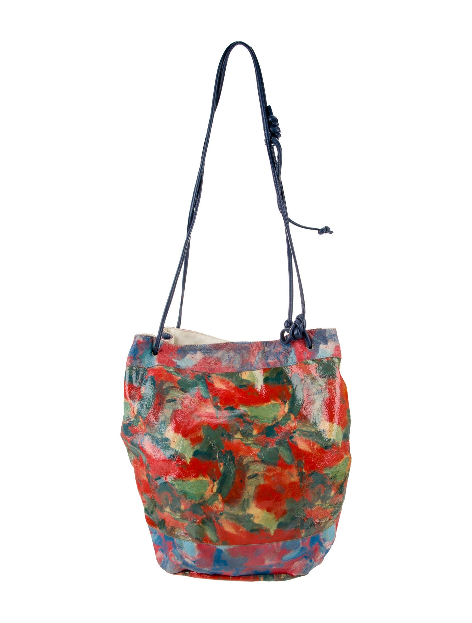 Carlos Falchi Leather Bucket Bag