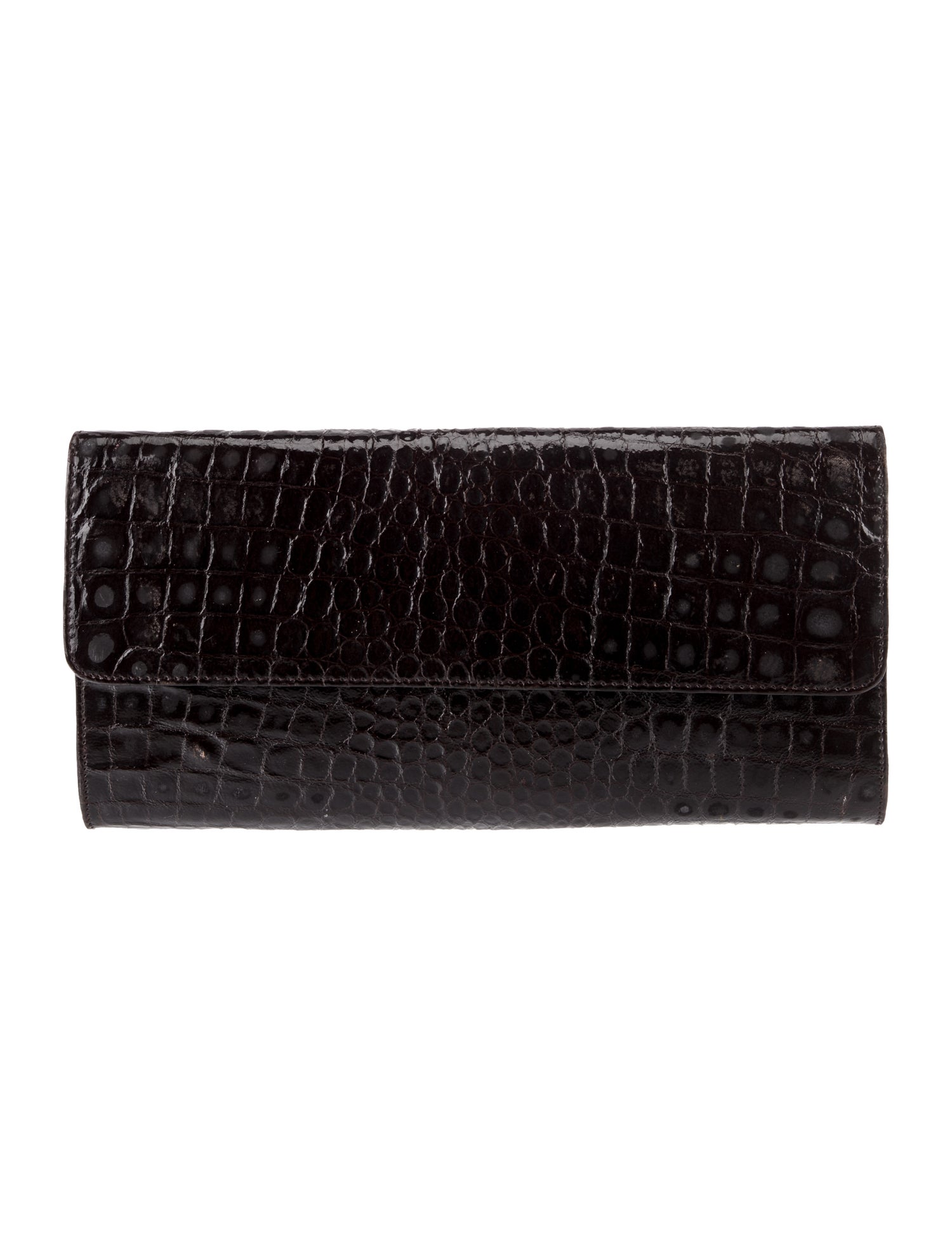 Carlos Falchi Embossed Leather Clutch