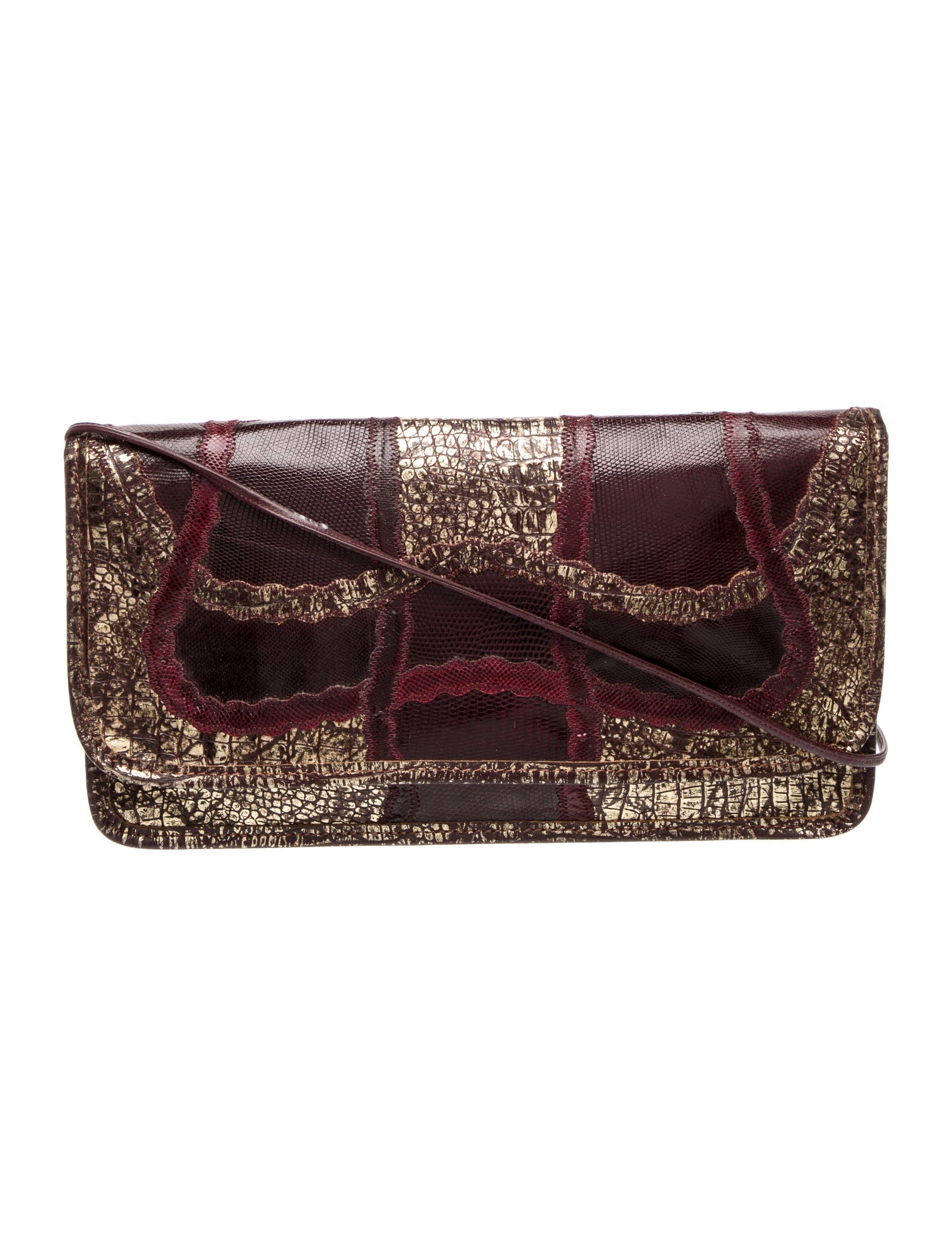 Carlos Falchi Leather Clutch