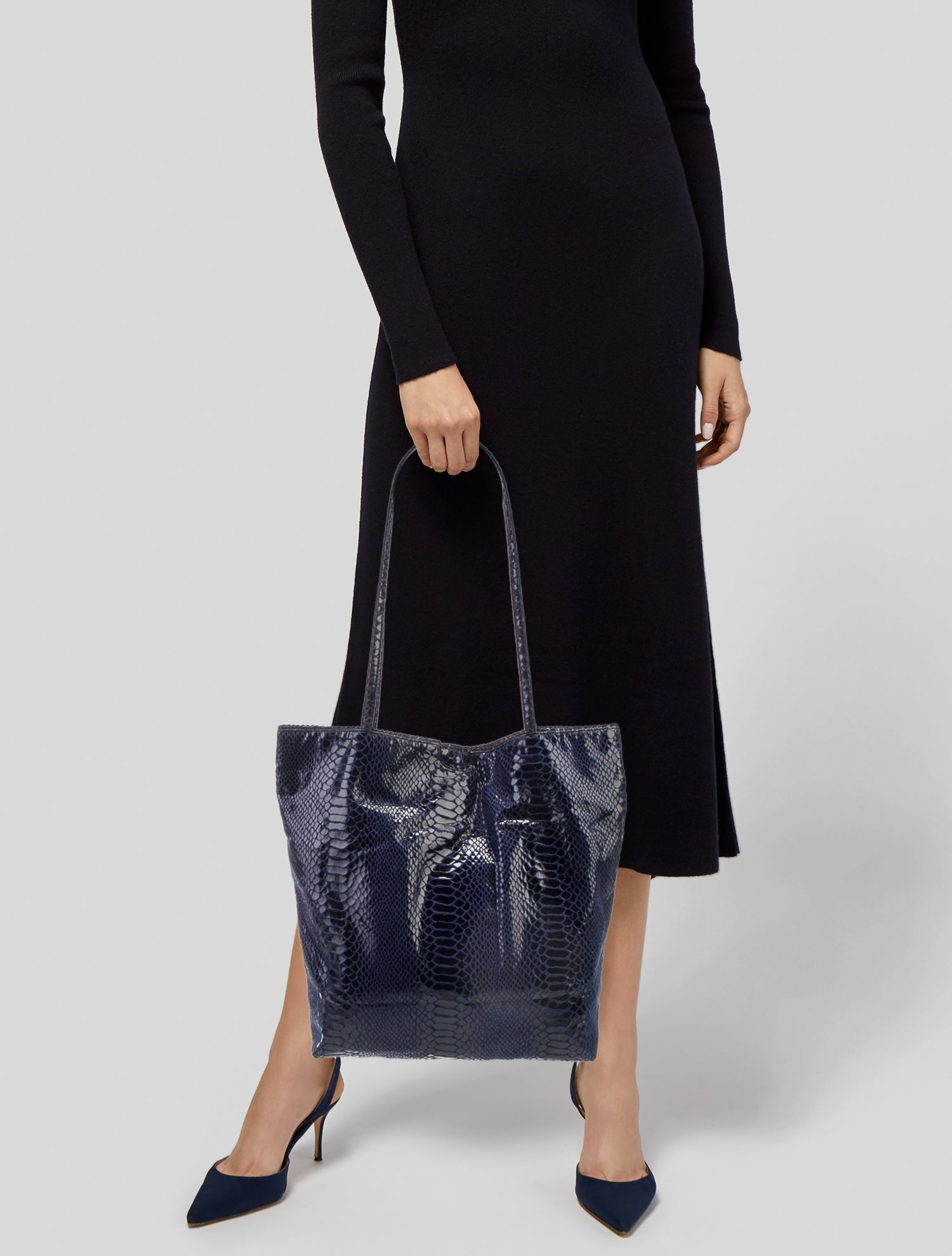 Fatto a Mano by Carlos Falchi Embossed Leather Tote