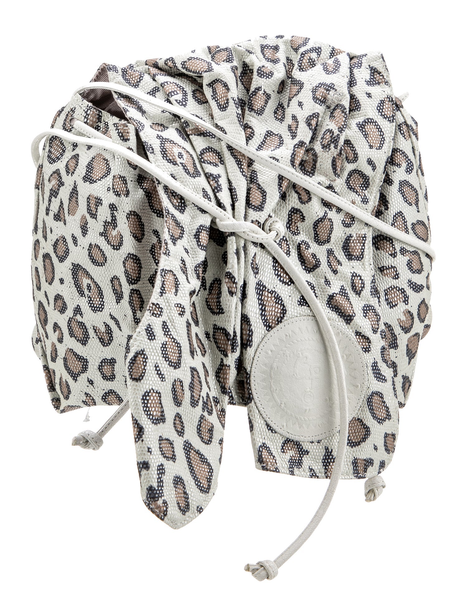 Carlos Falchi Embossed Leather Shoulder Bag