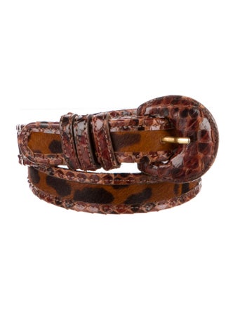 Carlos Falchi Ponyhair Belt