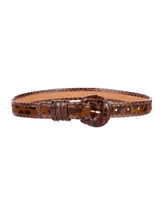 Carlos Falchi Ponyhair Belt