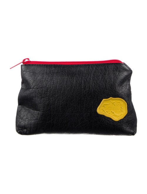 Carlos Falchi Leather Cosmetic Bag