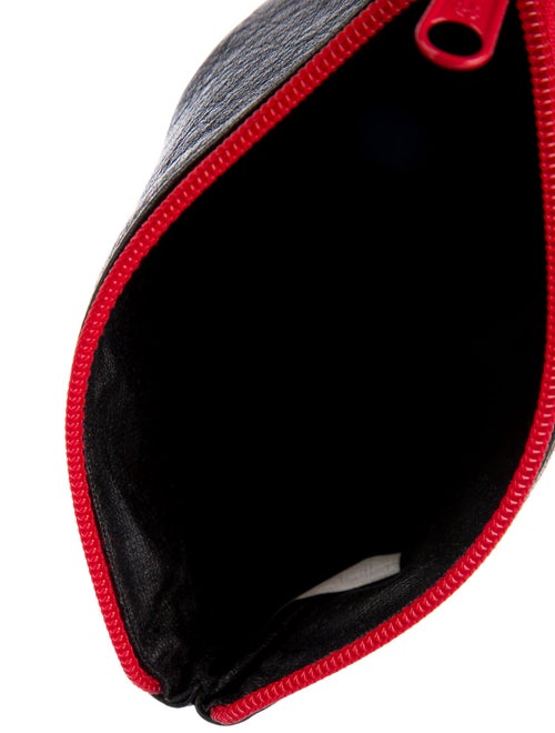 Carlos Falchi Leather Cosmetic Bag