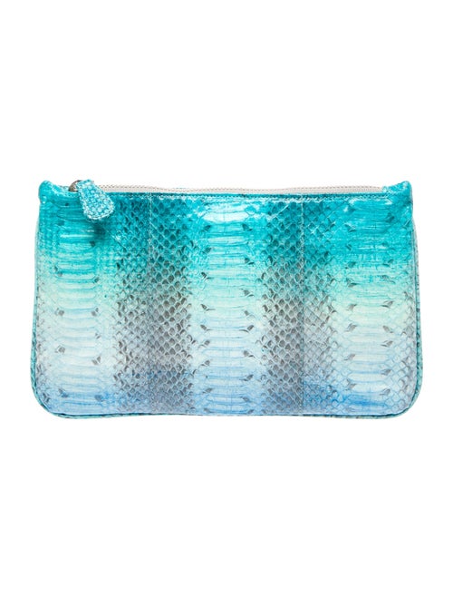 Carlos Falchi Embossed Leather Clutch