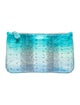 Carlos Falchi Embossed Leather Clutch