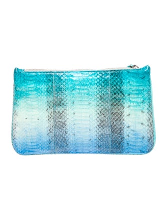 Carlos Falchi Embossed Leather Clutch