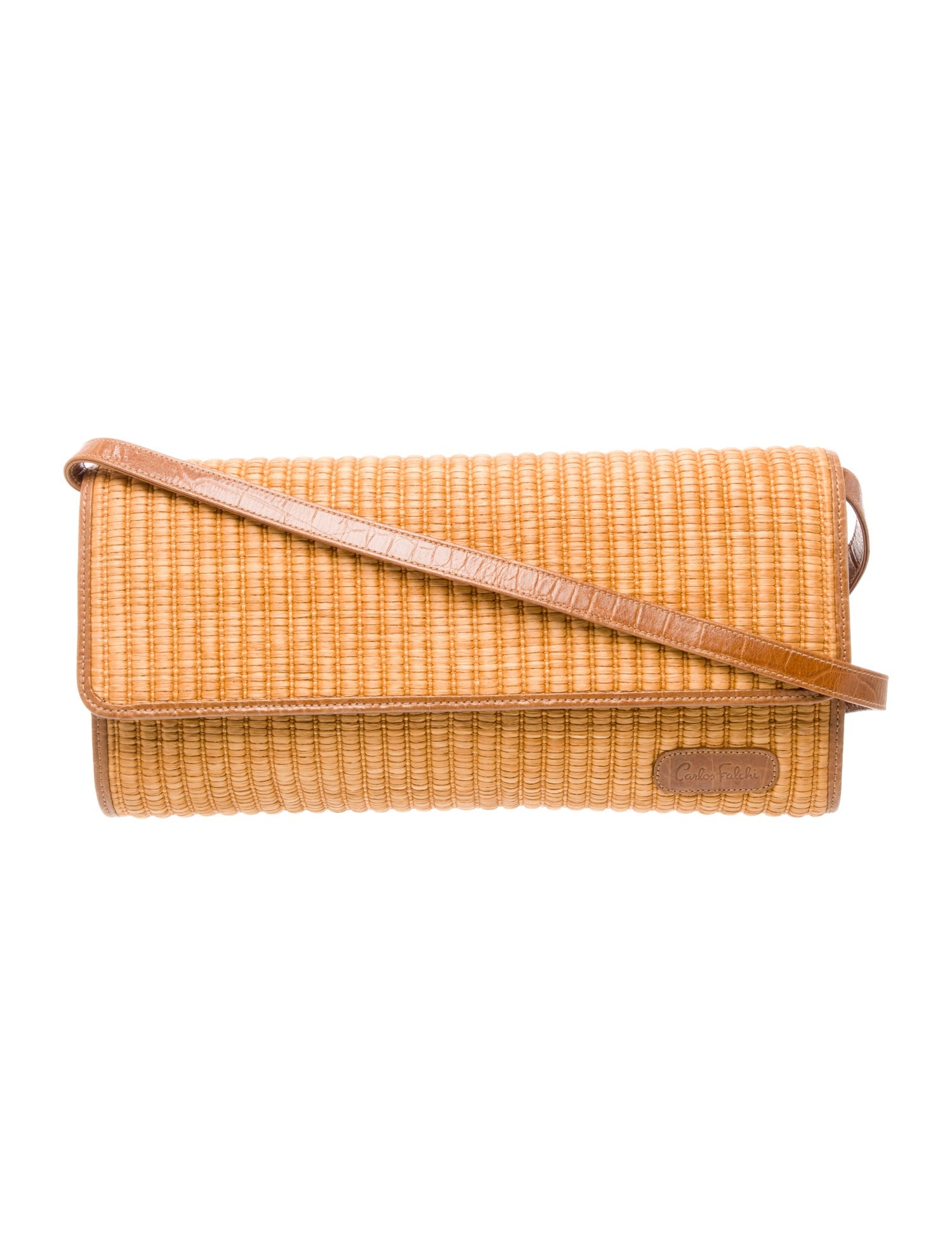 Carlos Falchi Raffia Crossbody Bag