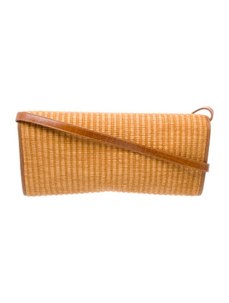 Carlos Falchi Raffia Crossbody Bag
