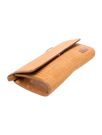 Carlos Falchi Raffia Crossbody Bag