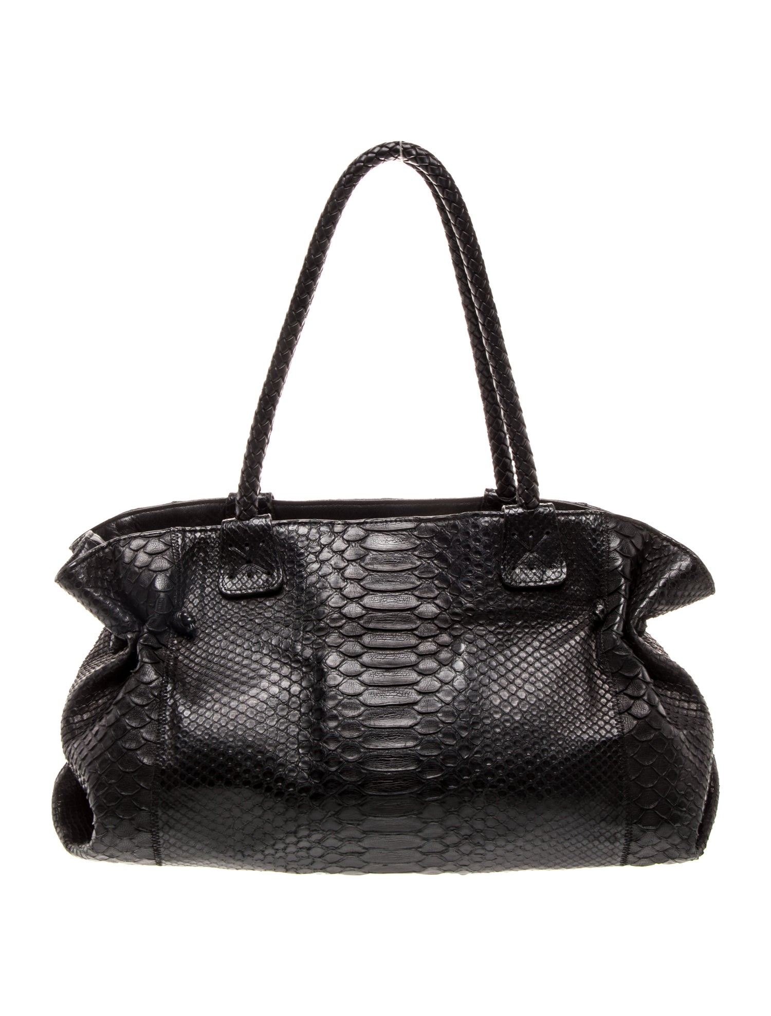 Carlos Falchi Embossed Leather Shoulder Bag