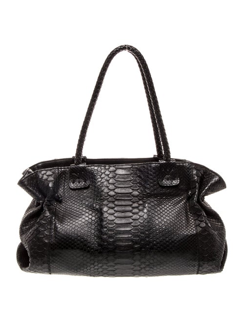 Carlos Falchi Embossed Leather Shoulder Bag