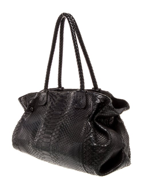 Carlos Falchi Embossed Leather Shoulder Bag