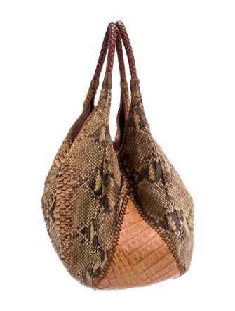 Fatto a Mano by Carlos Falchi Python Hobo