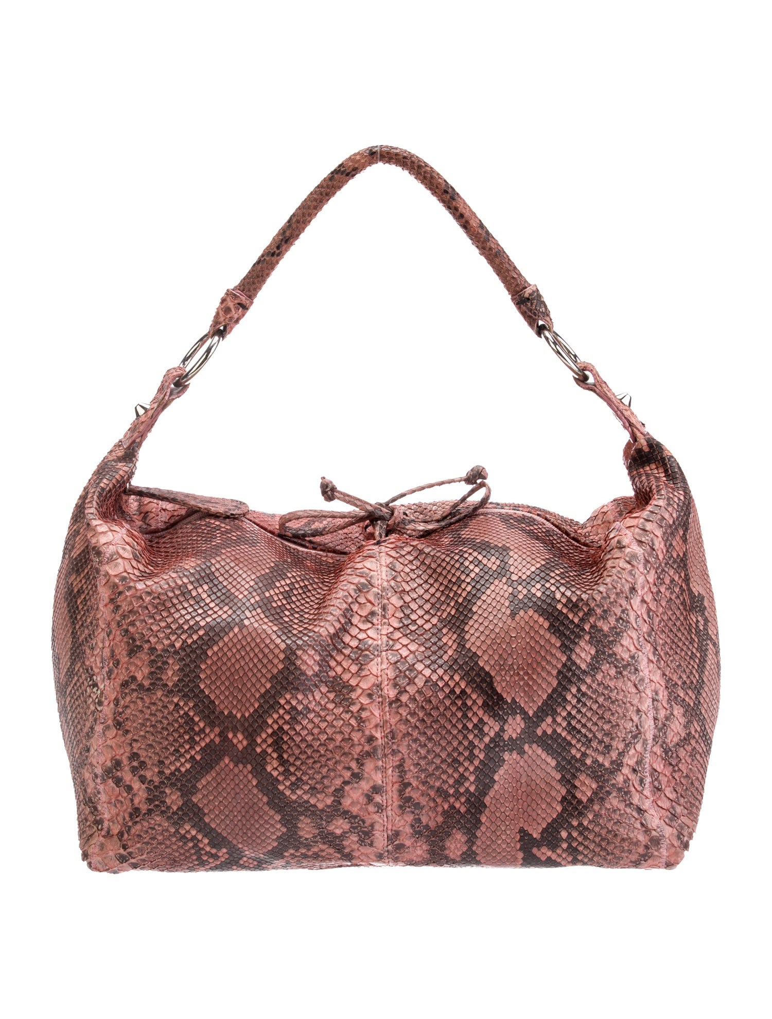 Carlos Falchi Embossed Leather Shoulder Bag
