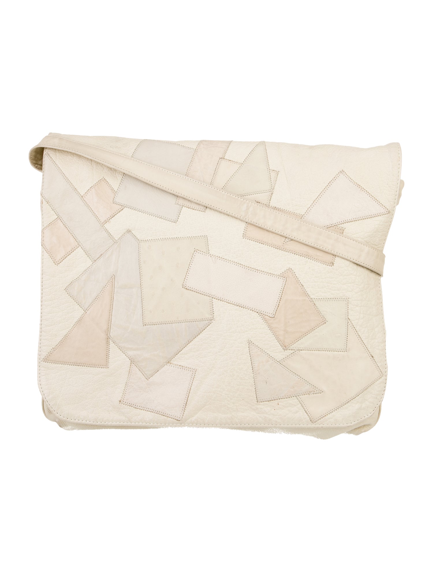 Carlos Falchi Leather Messenger Bag