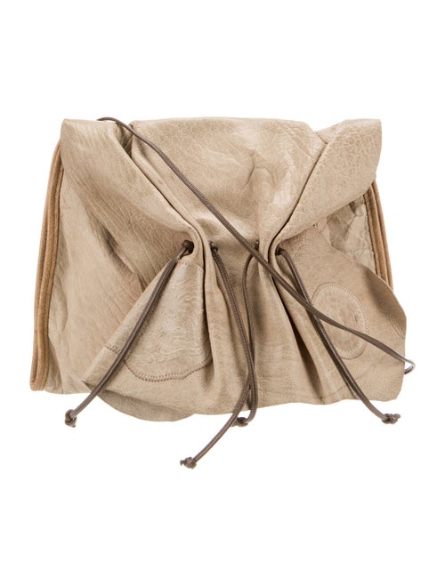 Carlos Falchi Leather Bucket Bag