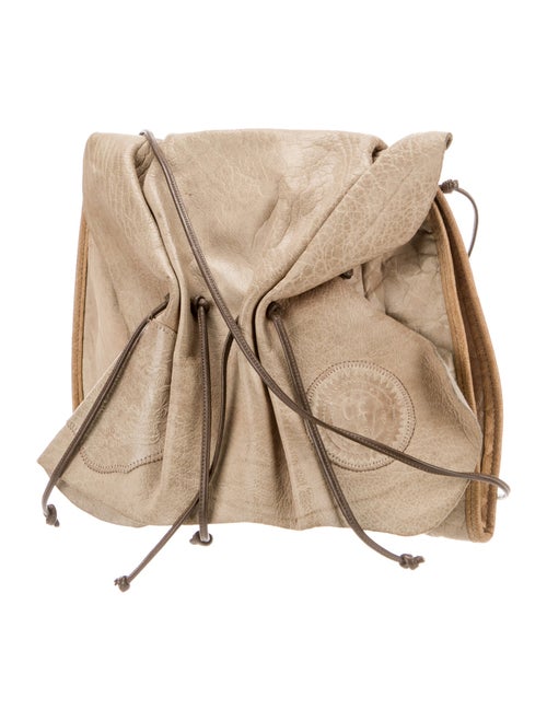 Carlos Falchi Leather Bucket Bag