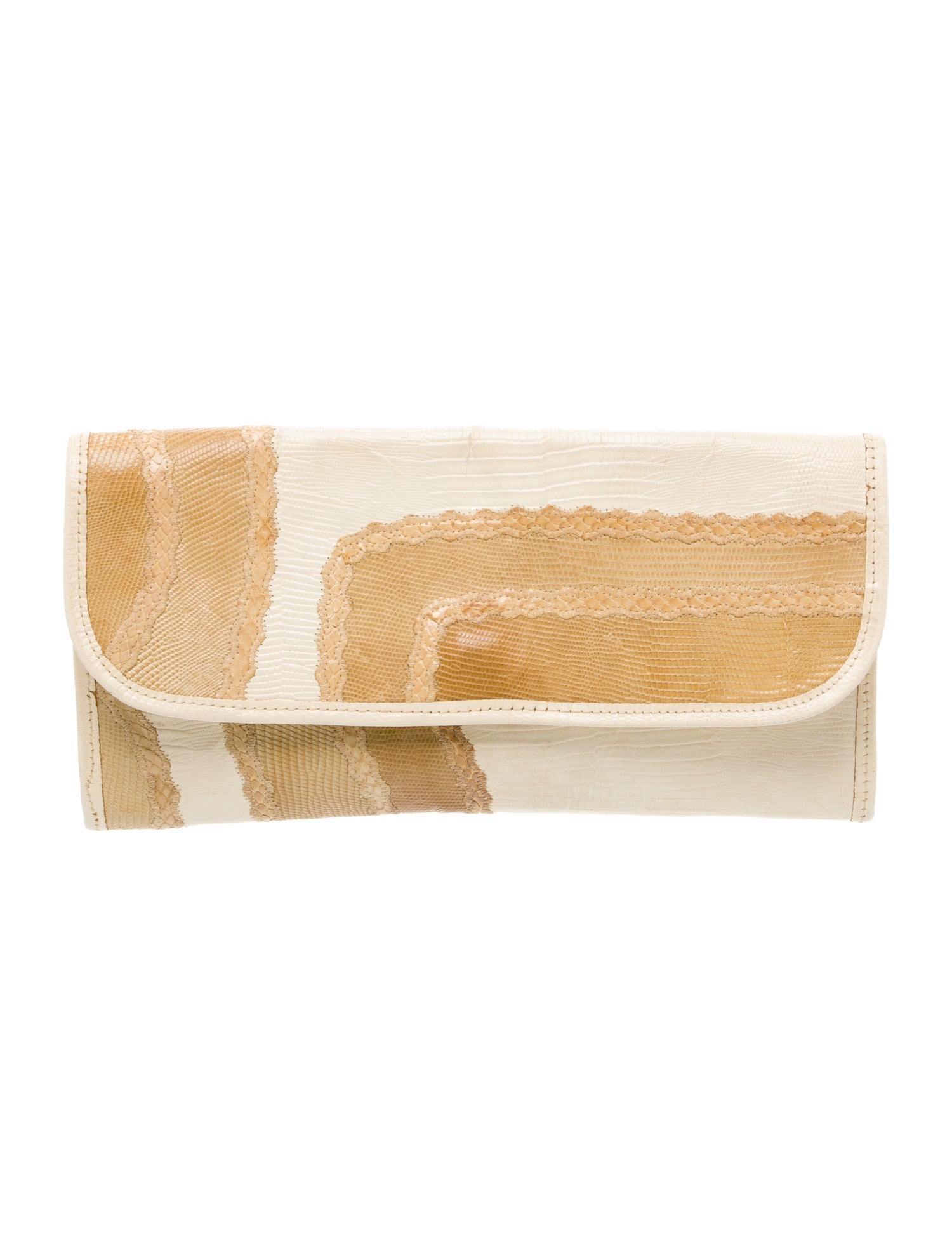 Carlos Falchi Snakeskin Clutch Vintage