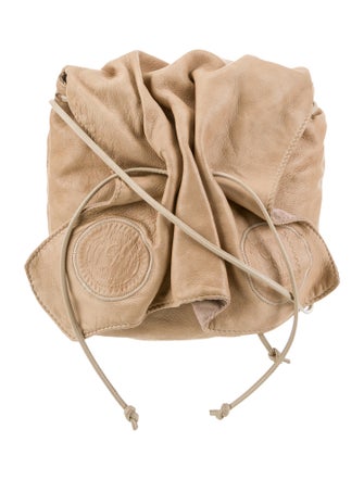 Carlos Falchi Leather Bucket Bag