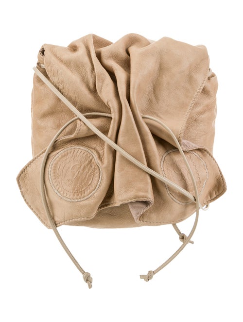 Carlos Falchi Leather Bucket Bag
