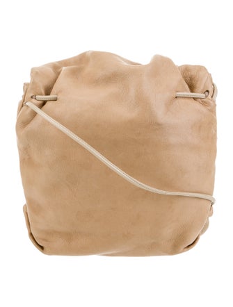 Carlos Falchi Leather Bucket Bag