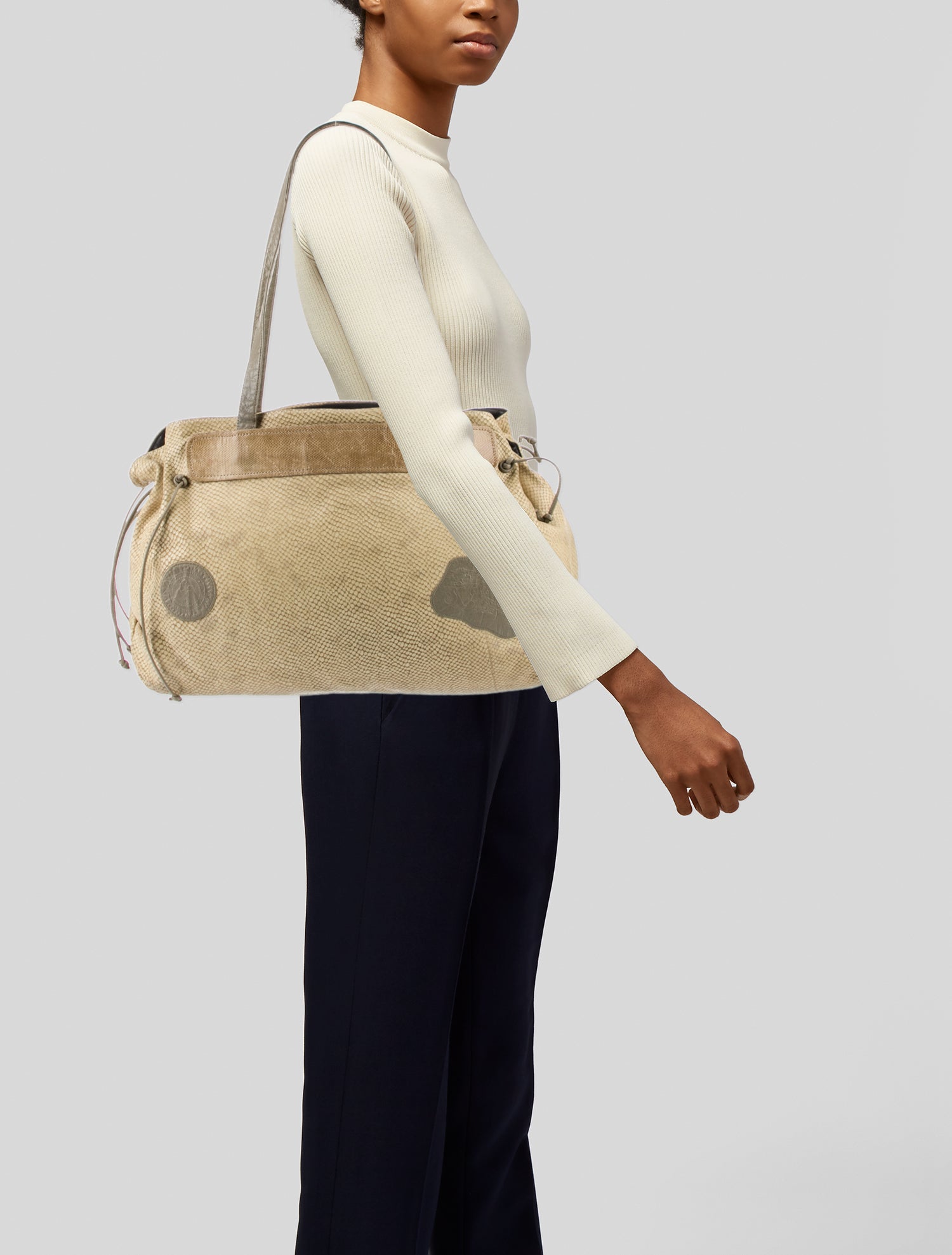 Carlos Falchi Leather Shoulder Bag