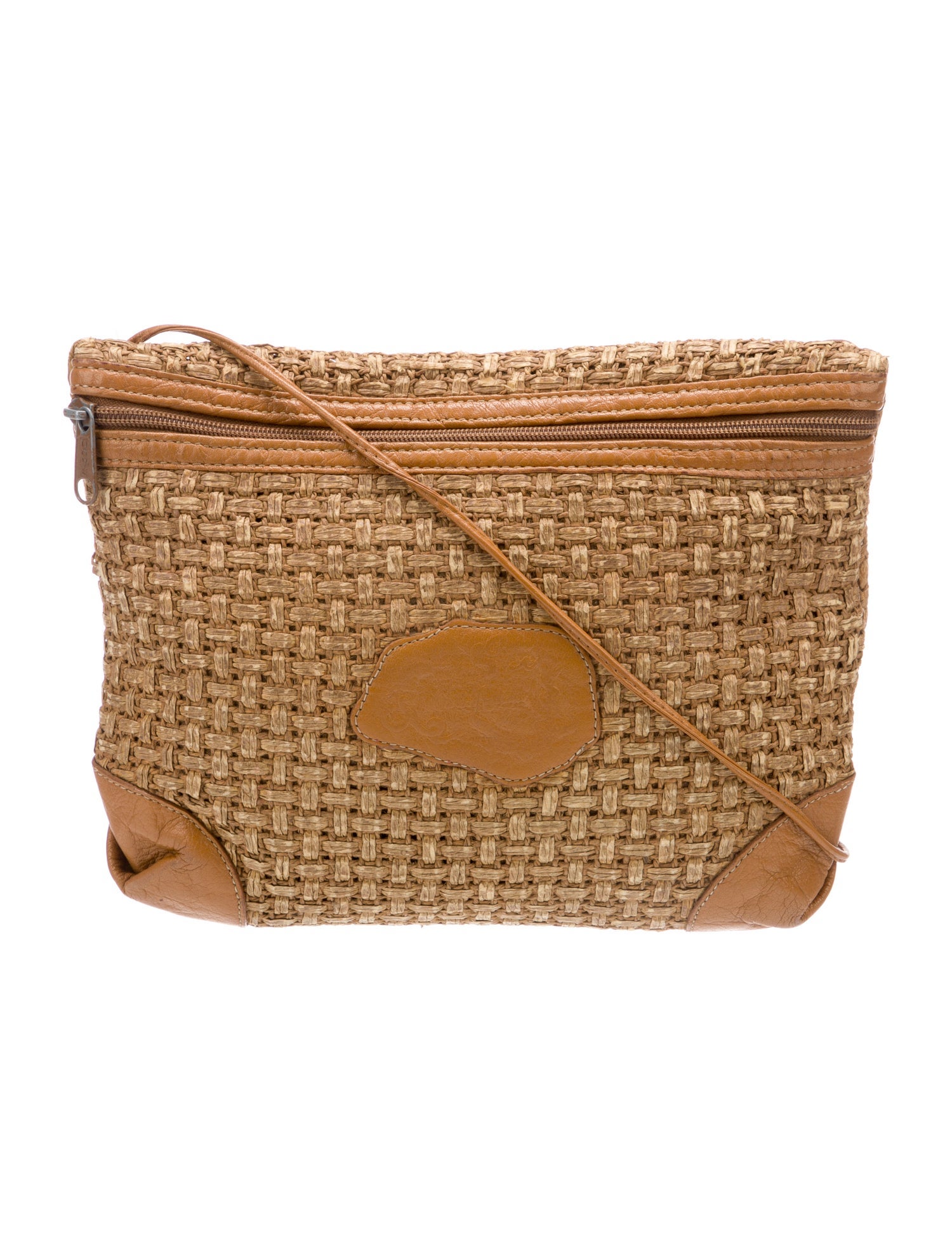 Carlos Falchi Raffia Crossbody Bag