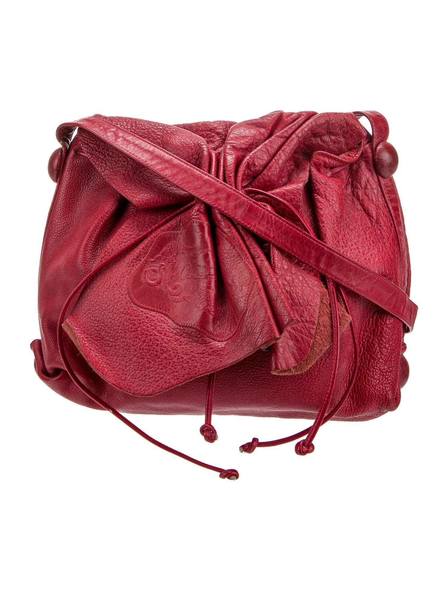 Carlos Falchi Leather Bucket Bag