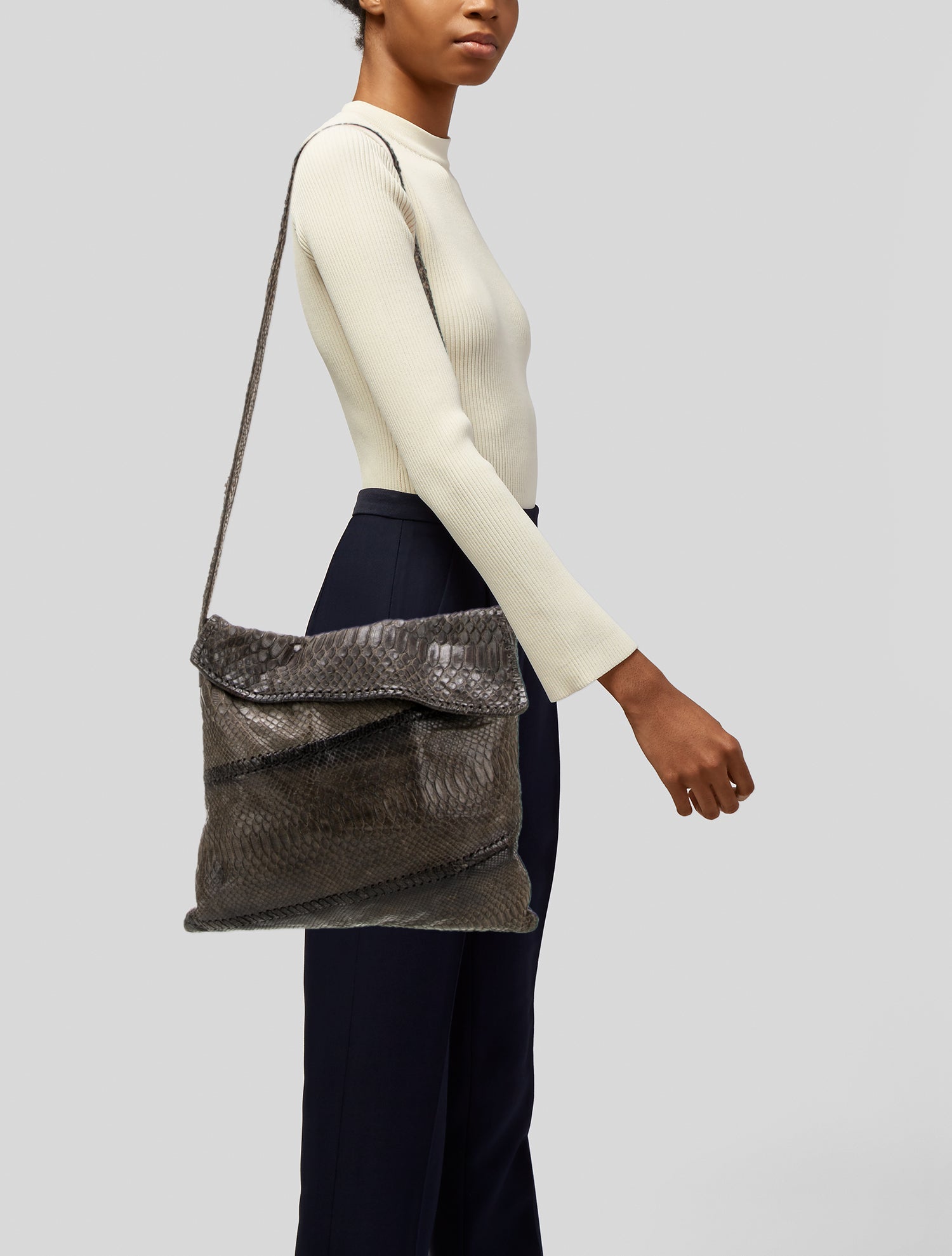 Carlos Falchi Python Shoulder Bag
