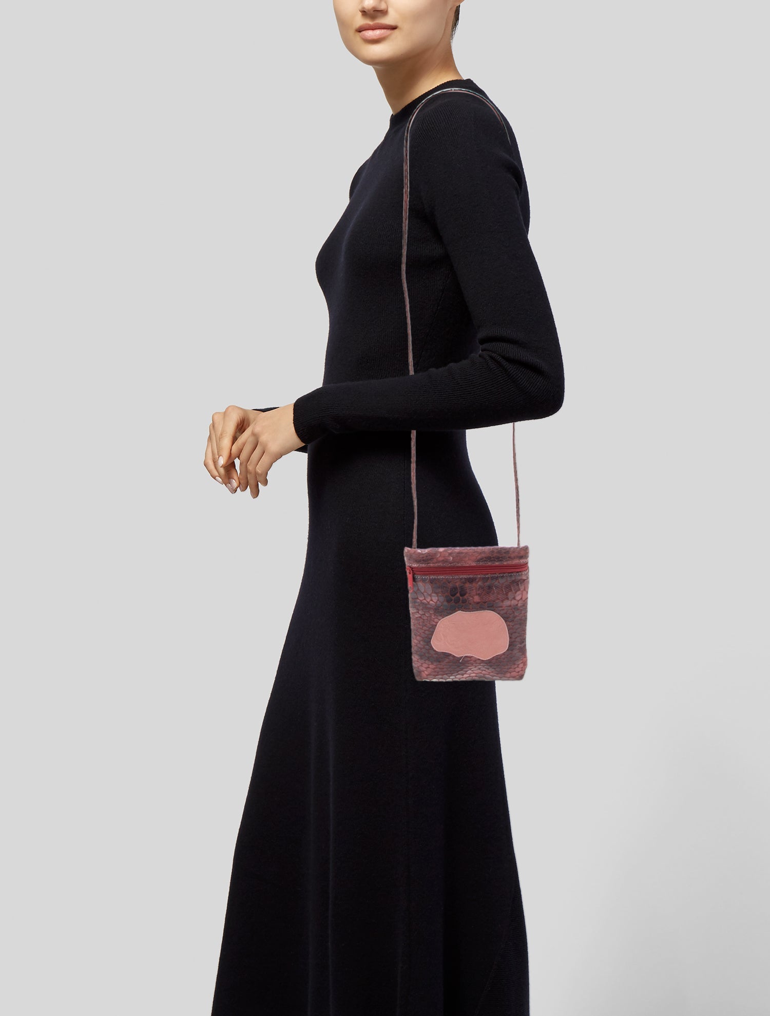 Carlos Falchi Snakeskin Crossbody Bag