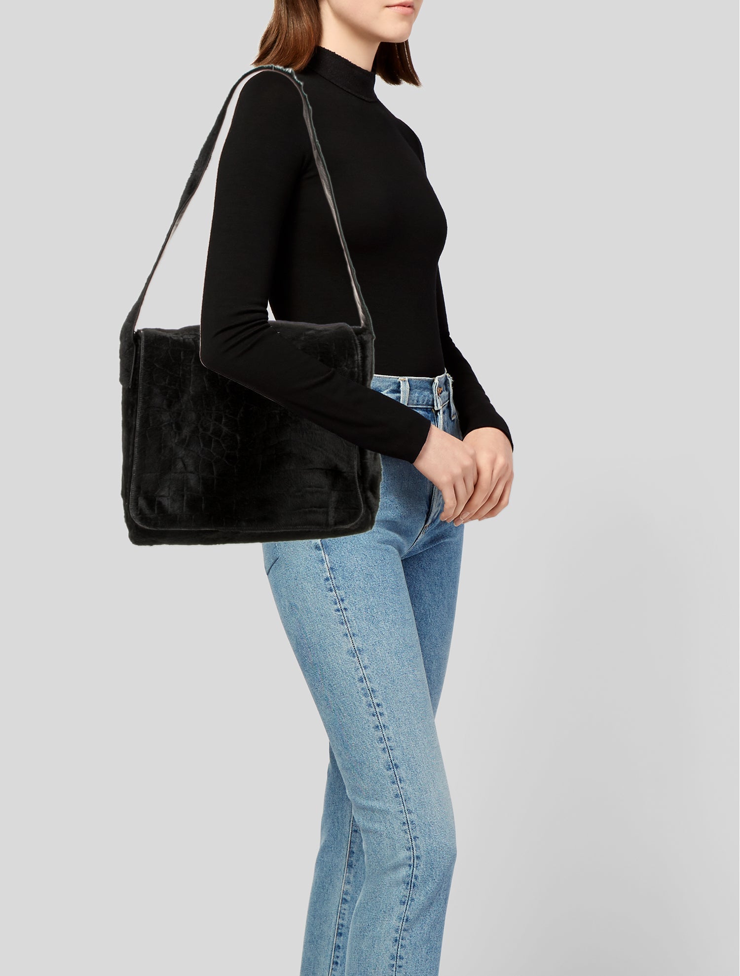 Carlos Falchi Ponyhair Messenger Bag Vintage