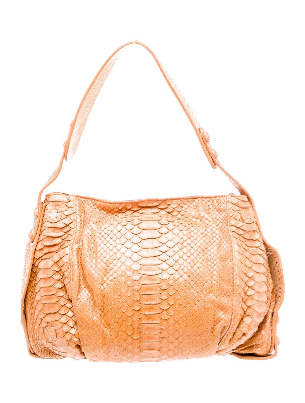 Carlos Falchi Shoulder Bag Yellow Python Tonal Ha… - image 4